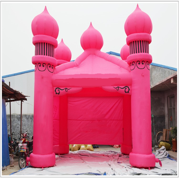 天长粉色帐篷